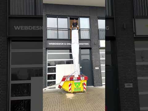 Less noise during demolition — no complaints from the neighbours, Flexible rubble chute from Stortslurf®