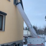 Debris chute supplied as a flexible Ø50 cm section — thumbnail
