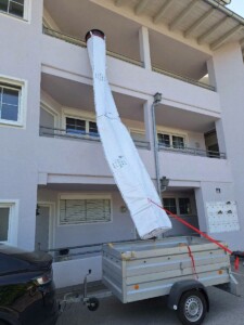 Stortslurf flexible rubbish chute in use — product photo 07