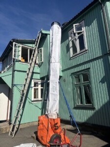 Stortslurf flexible rubbish chute in use — product photo 18