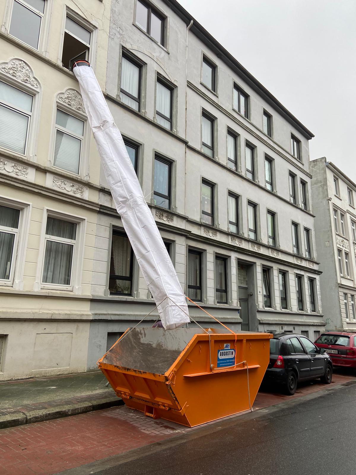 Flexible rubble chute used for other bulky materials